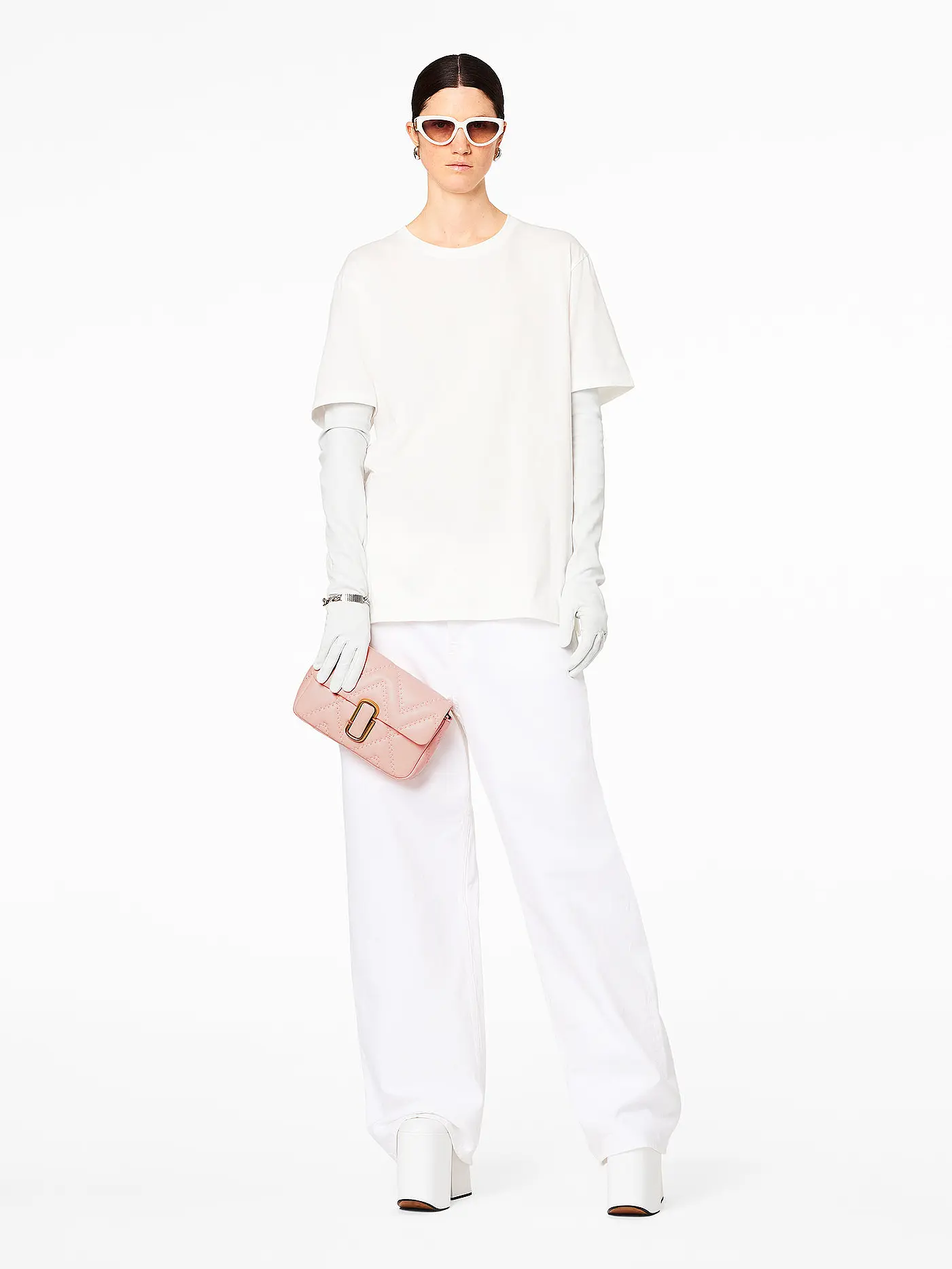 MARC JACOBS | Ledertasche - Umhängetasche THE SHOULDER BAG | rosa